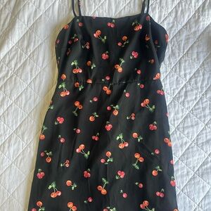 Lulus Cherry Print Mini Dress